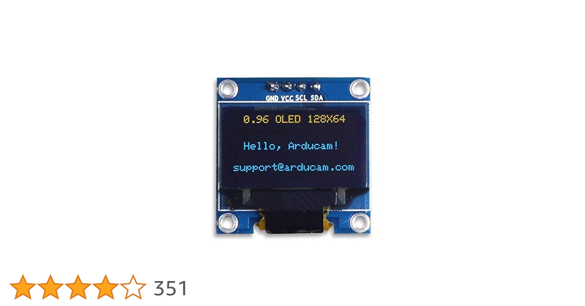 5 Display OLED 0.96 Pollici 128x64 I2C - Compatibili Con Arduino E Raspberry Pi, Blu E Giallo