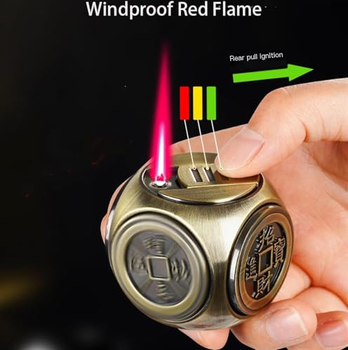 Mechero de metal resistente al viento recargable para camping y montaña 4