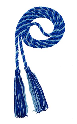 Image of Graduation Honor Cord - Royal /LT Blue - Every School Color Available - Made in USA