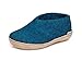 Produktbild glerups dk Unisex - Kinder Hausschuhe, Jungen,Mädchen Hüttenschuhe,Ledersohle, Schafwolle Winter Pantoffel Slipper Puschen,Türkis,34 EU / 2 UK