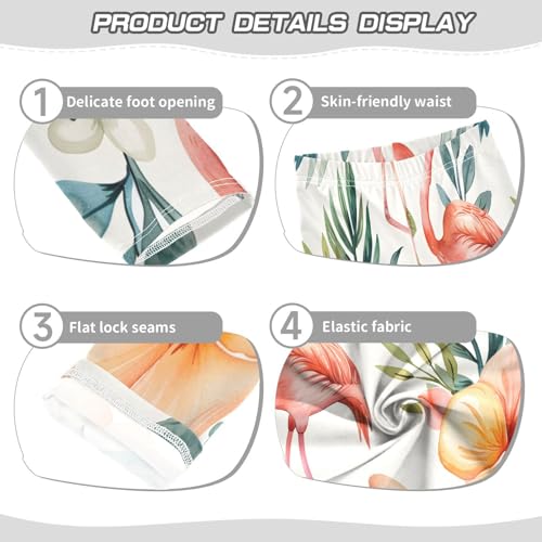 Toddler Girls Leggings Printed Yoga Pants Leggings Colorful Watercolor Flamingos for Kids3