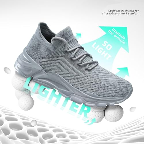 Mens Slip on Walking Shoes Running Tennis Athletic Sneakers Sport Casual Mesh Lightweight Breathable Gym Soft Sole4