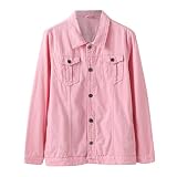 Finetyu Herren Herbst und Winter Casual Denim Top Bluse Jacke Mäntel mit Taschen Kurzmantel Herren Sommer