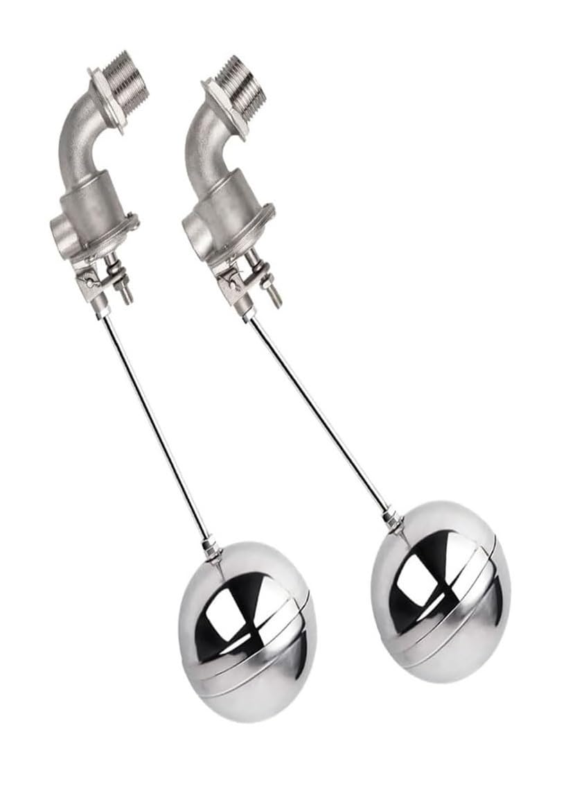 304 Stainless Steel 90 Degree Float Valve, Top Mounted Floating Ball Valve,1pcs(1inch)