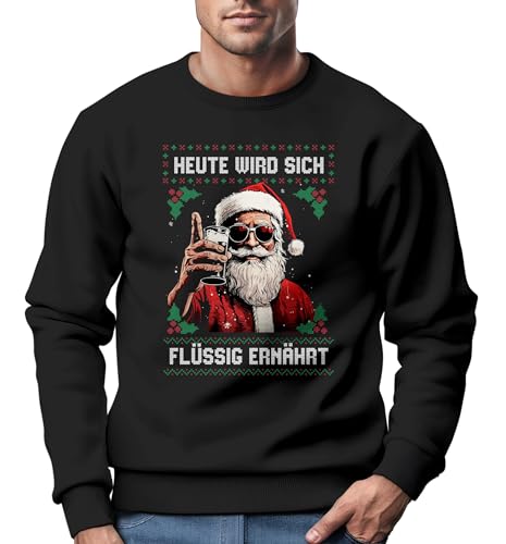 MoonWorks® Sweatshirt Herren Weihnachten Spruch lustig Heute Wird...
