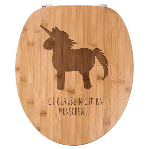 Mr. & Mrs. Panda WC Sitz Einhorn Comic - Geschenk, Zauberwald, Toilettendeckel, Sternchen, Toilette, Pony, Klodeckel, Fabelwesen, WC-Sitz, Klobrille