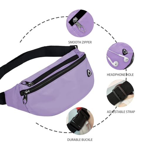 Image of Fanny Packs for Men and Women, Water-Repellent Sports Waist Pack Bag for Travel Hiking Running Hands-free