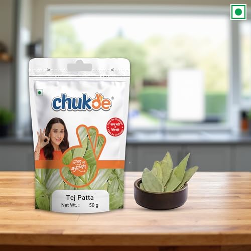 Image of Chukde - Tej Patta | Indian Bay Leaf | Handpicked & Carefully Packed | Ideal for Flavorful Curries, Biryanis, and Rice Dishes | Anti-inflammatory Properties | 50 Gram (Pack of 18)