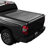 Syneticusa Stealth Black Retractable Hard Tonneau Cover T-Slot Rails Fits 2020-2025 Silverado/Sierra 2500 HD/3500 HD 6'8' 82.2 in Truck Bed Accessories Waterproof