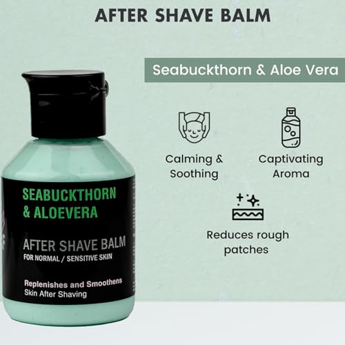 Image of Pink Woolf Shaving System for Men | Pre Shave Oil + After Shave Lotion | Smooth Shave & Post Shave Skin Comfort | Works with Safety & Cartridge Razors | SEABUCKTHORN ALOE VERA
