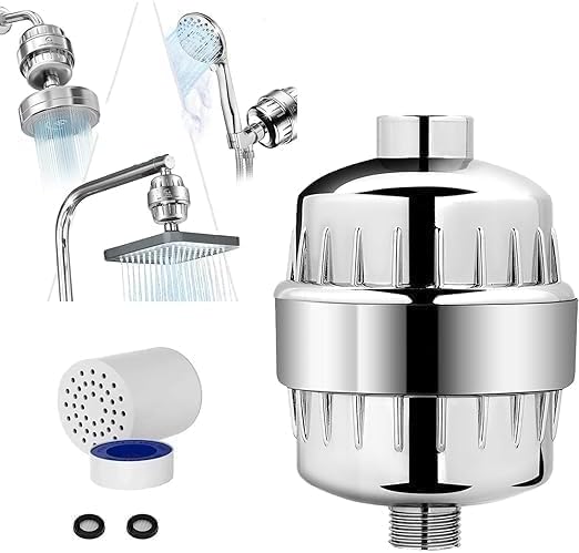 Shower Filter for Bathroom for Hard Water Problems | Water Softener for Home Reduces Dry | Angle-Adjustable | Eczema and Dramatically Improve The Condition of Your Skin Shower Filter