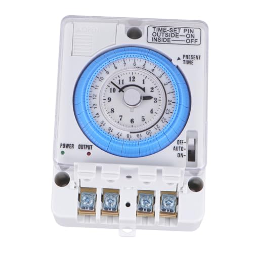 Garneck Temporizador Mecánico Industrial Analógico DC Interruptor Temporizador Portátil para Control de Cocina y Hogar Diseño Sencillo y Fácil Uso