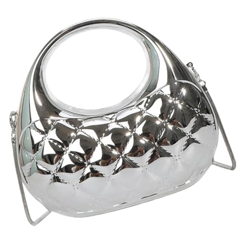 Sac à bandoulière élégant et sac de soirée argenté chic