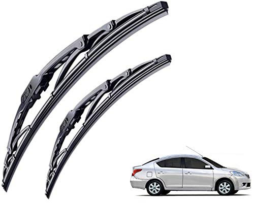 Image of WolkomHome High Performance OE Car Wiper Blade Replacement set of 2 Pc Right 21 inch Left 14 inch for Nissan Sunny