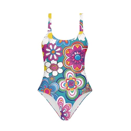 Image of Girls One Piece Swimsuit Beach Sport Athletic Bathing Suits Quick Dry Summer Hawaiian Swimwear for Teens Size 7-20