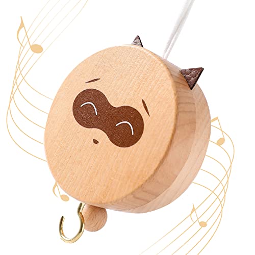 Image of Crib Mobile Motor - HBM Wooden Baby Mobile Crib Music Box Portable Sound Machine Baby Sleep Crib Mobile Musical Box (Without Mobile Arm)