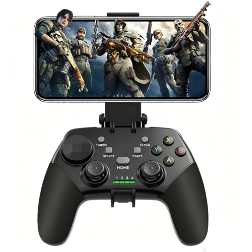 arVin Mobile Game Controller for iPhone 17/16/15/iOS/iPad/Android/Tablet/PC/PS4/Switch with Phone Holder, Wireless Gamepad Joystick Supports PS Remote Play/Xbox Cloud Gaming/Steam/Call of Duty/Turbo