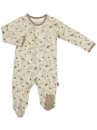 Image of Magnetic Me Footie Pajamas Soft Modal Baby Sleepwear with Quick Magnetic Fastener | Boys and Girls Sleeper Preemie-24 Months
