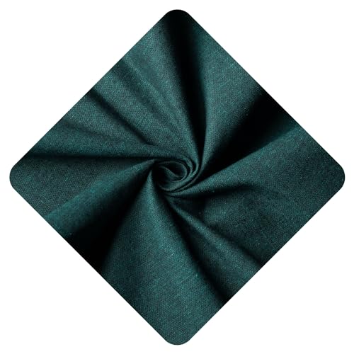 Image of Unstitched Cotton Fabric for Men and Women - Light Weight Self Pattern Khadi Cotton Fabric Material (3.5 Meter, Dark Green)
