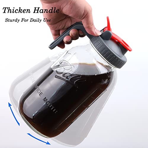 Cold Brew Coffee Maker Mason Jar Wide Mouth Iced Coffee Pitcher 32 Oz Coffee Container With Stainless Steel Coffee Filter For Iced Brew Coffee, Sun Tea, Lemonade, Iced Tea And Homemade Drinks #TOP5