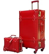 Amazon.com | urecity Vintage Luggage Set of 2, Retro
