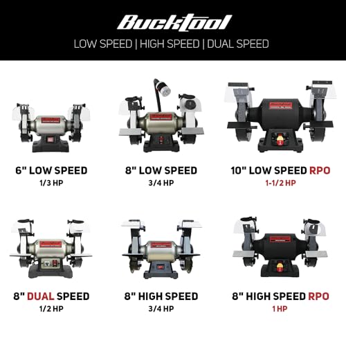 BUCKTOOL 8 Inch Low-Speed Grinder