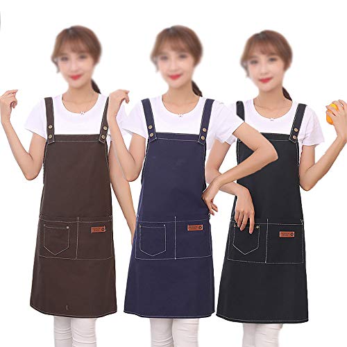 WYN Delantal Impermeable, 3 Paquetes De Delantal De Chef Ajustable Impermeable, para Hornear, JardineríA, Restaurante, Barbacoa, Hombres Y Mujeres