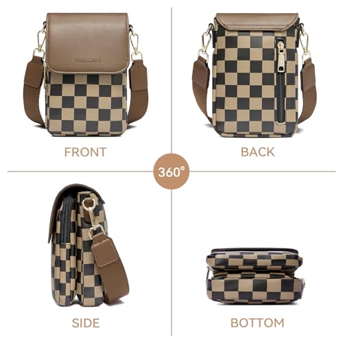 Image of BOSTANTEN Crossbody Bags for Women Cell Phone Purse Leather Wallet Handbags with Card Slots