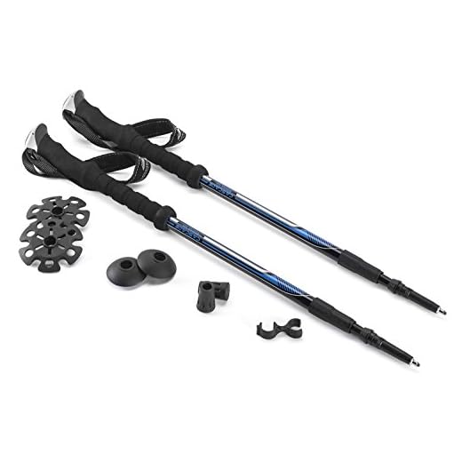 Cascade Mountain Tech Twist Lock Trekking Poles - Lightweight Aluminum with EVA Grip, and Anti-Shock for Walking and Hiking Poles, One Size, Model Number: TP-AL-TL-EVA