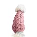 Hundepullover, Winter Warmer Hundepullover Kleine Hunde Rollkragen Strickpullover Hunde Pullover Weich Hundekleidung Hundepulli Hund Kleidung für Kleine Mittelgroße Hunde und Katzen (Hot Pink, M)