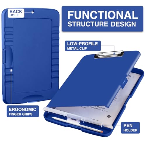 image for Sooez Clipboards with Storage, High Capacity Clip Boards 8.5x11 with S