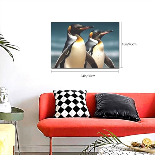 Toile pingouin impression HD tableau décoration murale bureau - 3
