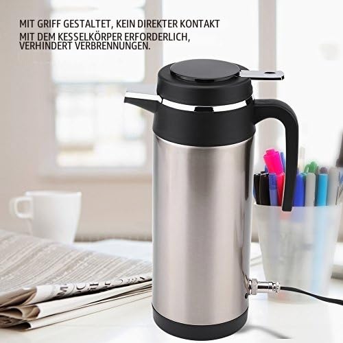 Wasserkocher 1000ML 12V Auto Edelstahl Elektrischer WasserkocherTravel Thermoskanne Heizung Wasserflasche Autozubehör wasserkocher 12 volt auto