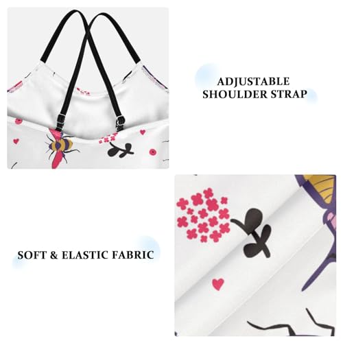 Bug Butterfly Girls One Piece Swimsuits Moth Dragonfly Sport Halter Swimwear Beach Bathing Suit 7-8T3