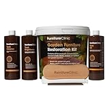 Furniture Clinic Garden Furniture Restoration & Wood Maintenance Kit - Wooden Outdoor Furniture Cleaner, Restorer & Protector Treatment - With Teak Oil, Teak Cleaner, Teak Brightener & Accessories