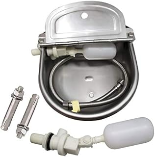 MODUODUO Automatic Waterer Horse Dog Water Bowl Kit Cattle Trough Livestock Pet Auto Watering Dispenser with Drainage Hole
