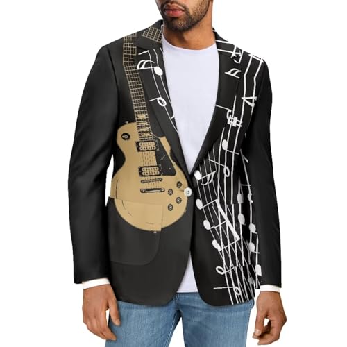 Gomyblomy One Button Blazer, Fashion Slim Fit Lapel Party Jacket for Men, Size XS-5XL3