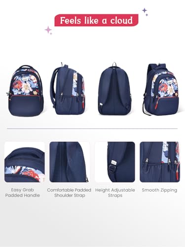 Image of Genie 19 inch Laptop Backpack for Women & Girls | Spacious Office, College & Travel Bag | Water Resistant, Multi-Compartment with Padded Laptop Sleeve