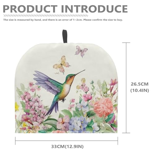 Image of Spring Floral Hummingbird Teapot Cover Tea Pots Cozy Insulated Tea Cozies Teapot Dust Cover Kettle Cover for Home Kitchen Dining Room Decor