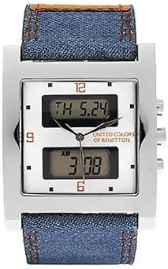Benetton 51115035 - Orologio da polso da donna, cinturino in panno colore  blu : Amazon.it: Orologi