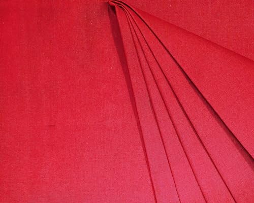 Image of 100% Cotton Unstitched Material for Women's Skirts, Saree Petticoats, Pyjamas, Patiyala Pants, Salwar, 2 Meter Poplin,89 cms Width Fabric (Red)