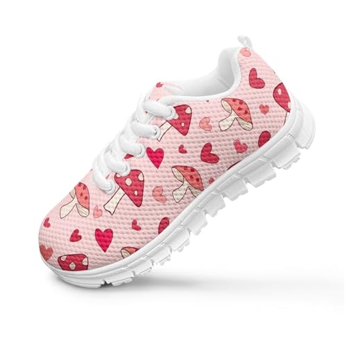 SYtrade Kids Spring Sneakers for Girls Lace-up Running Tennis Shoes White Sole