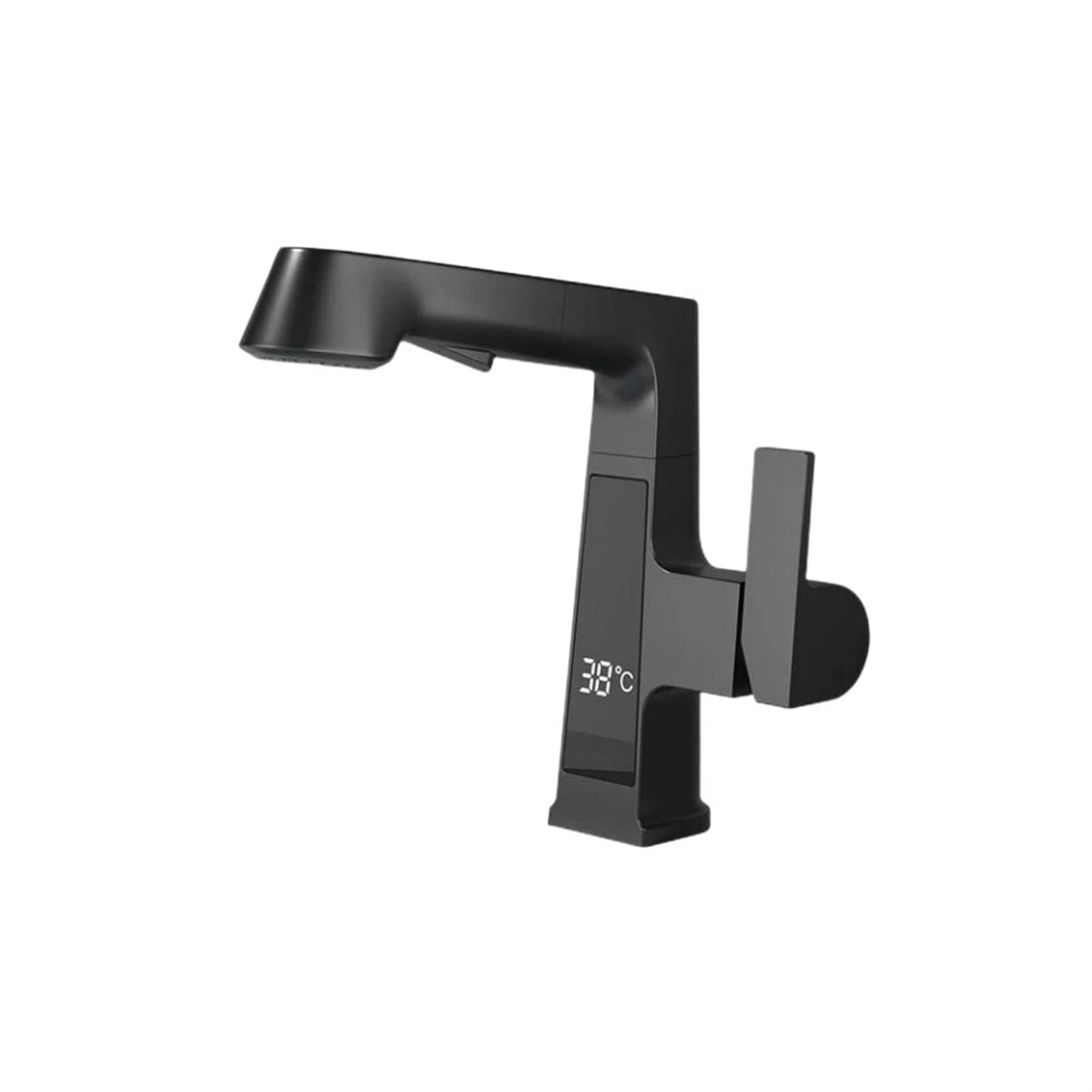 Robinet de lavabo en laiton avec affichage digital de température eau chaude et froide