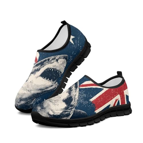 JoyLamoria Women's Flag Print Shoes Non Slip Sneakers Low Top Casual Men Travel Walking Flats2