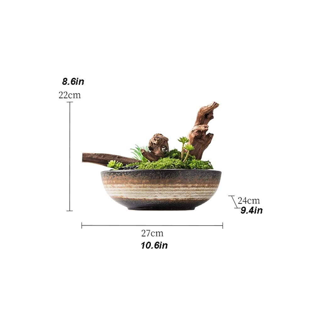Bonsaï Artificiel Artificielle Vert Plante Bonsaï Simulation Arbre Potoudin Cadeau Salle de thé Porche Hall Desktop Ornements Bureau 8,6 Pouces Faux Arbre D'intérieur