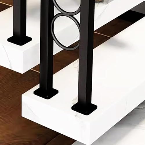 Rampe d'escalier en U Artiz blanche en fer forgé 85cm - 5