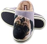 Cute Funny Unisex Animal Cartoon Pattern Winter Warm Thick Slipper Pug 9.5/10