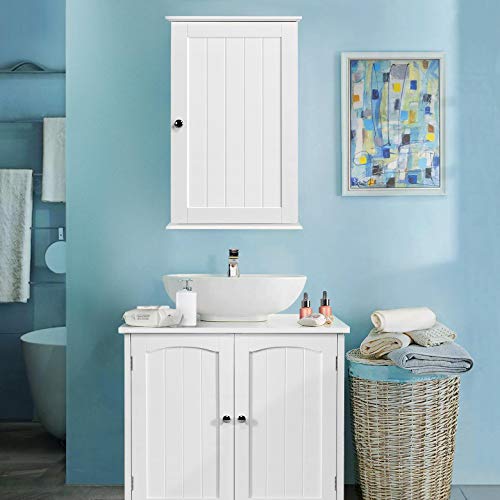 image for Topeakmart Bathroom Wall Cabinet Medicine Cabinet with Single Door and