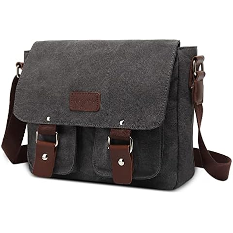 VARLIVOO Bolsa de Mensajero de Lona Retro para Hombre Cover