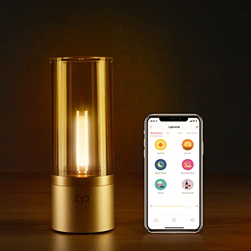 Yeelight Stimmungsleuchte, Candle Light Tischleuchte, BLE Mesh Techniken, 2100mAh Lithiumbatterie via USB-Ladevorgang, 6.5 W